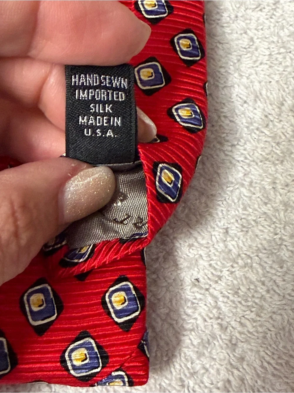 VTG Robert Talbott Nordstrom Geometric Medallion Silk Tie Luxury Handcrafted